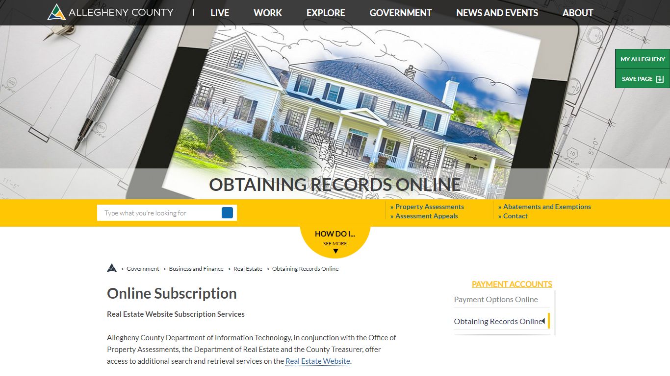 Real Estate | Obtaining Records | Online - Allegheny County, Pennsylvania